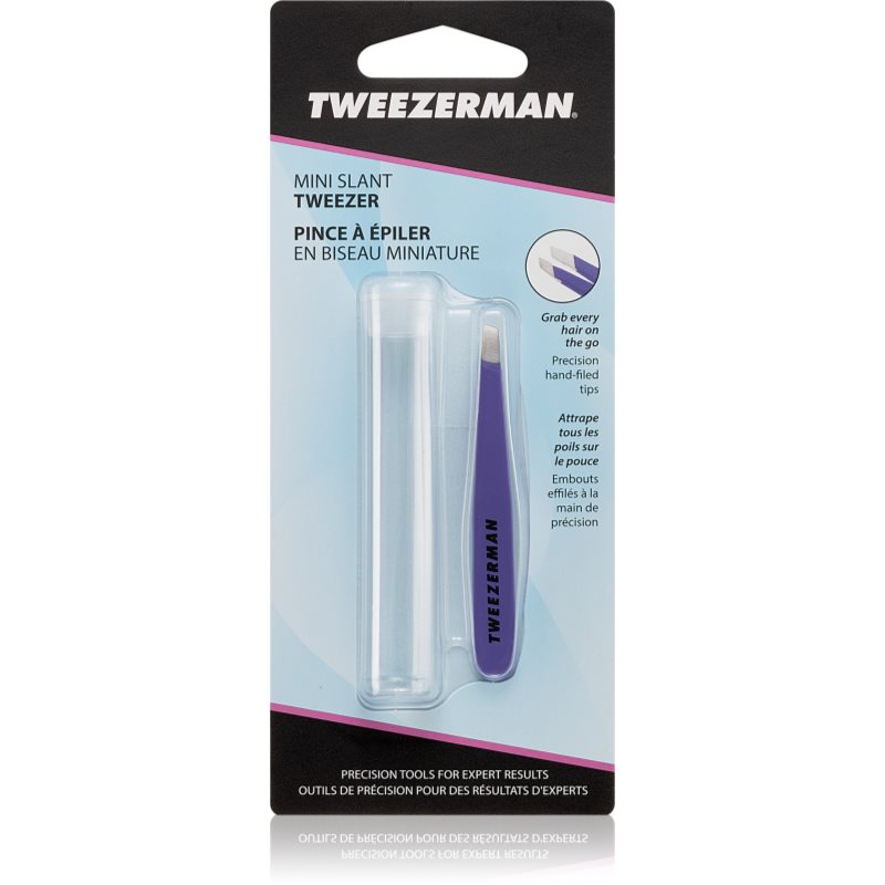 Tweezerman Mini Slant pęseta, ukośna, , , lawendowy, ATW-077