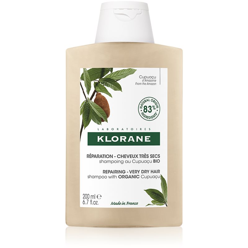 Klorane Odżywczy szampon do włosów suchych Organic Butter Cupuaçu BIO Repair ing Shampoo) Objętość 200 ml)