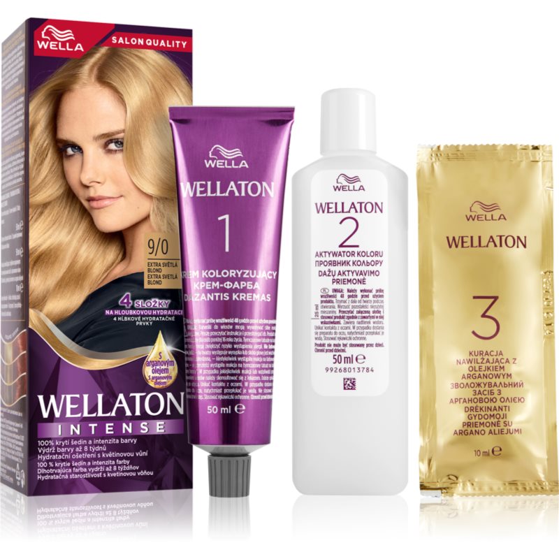 Wella WELLATON kremowy kolor włosów Cień 9/0 Very Light Blonde)