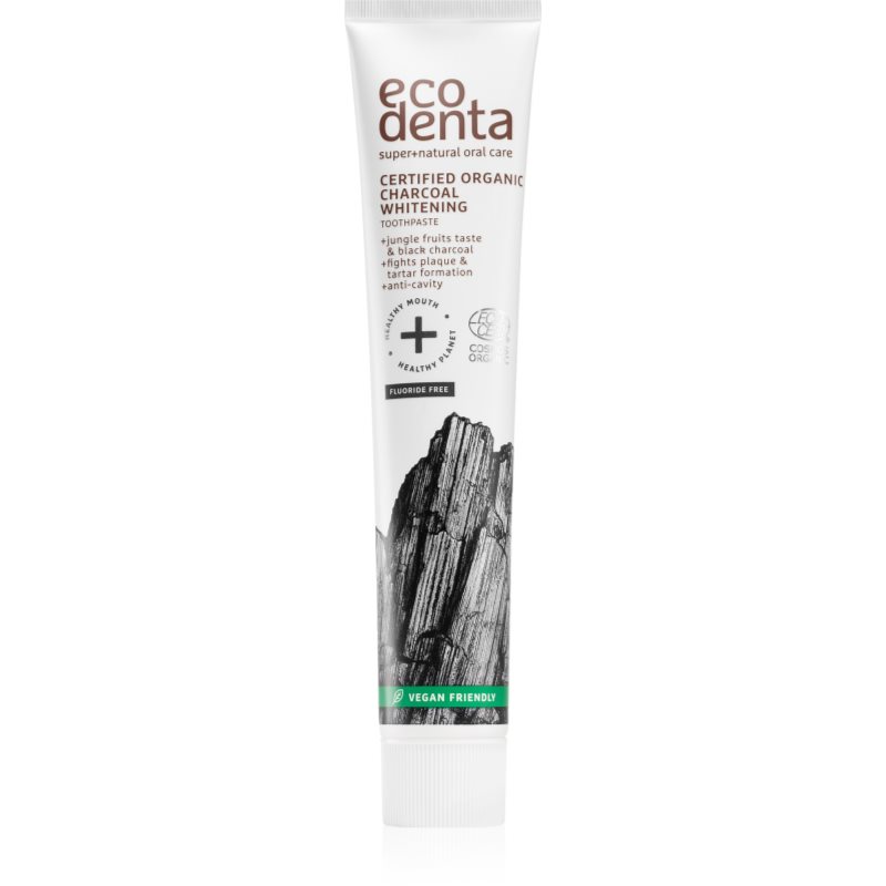 Ecodenta Certyfikowana organiczna węglowa pasta do zębów,Wybielająca z owocami dżungli, 75 ml