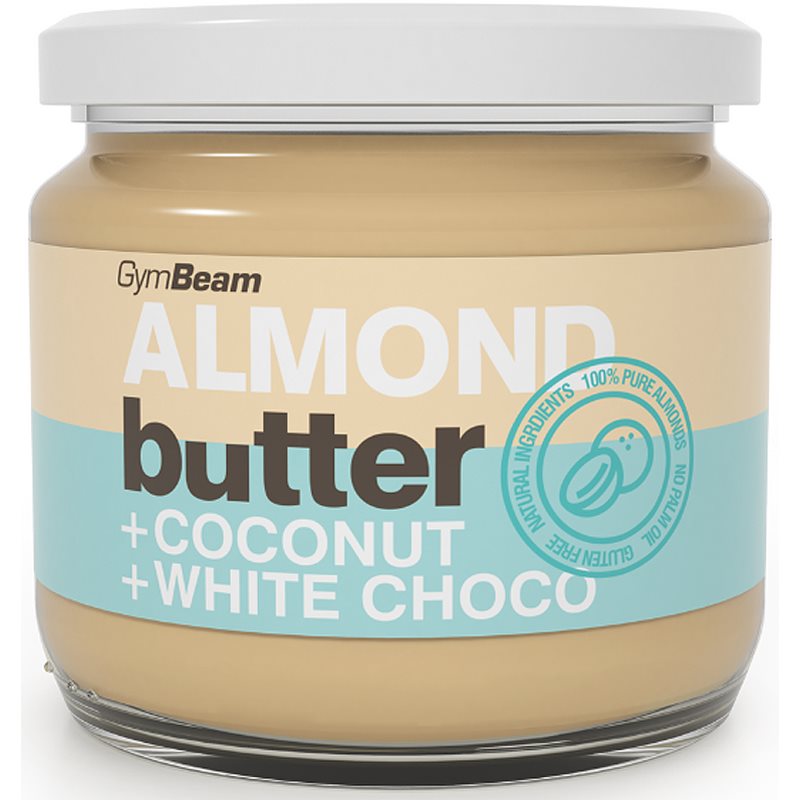 GymBeam Almond Butter with Coconut and White Choco masło orzechowe z czekoladą 340 g