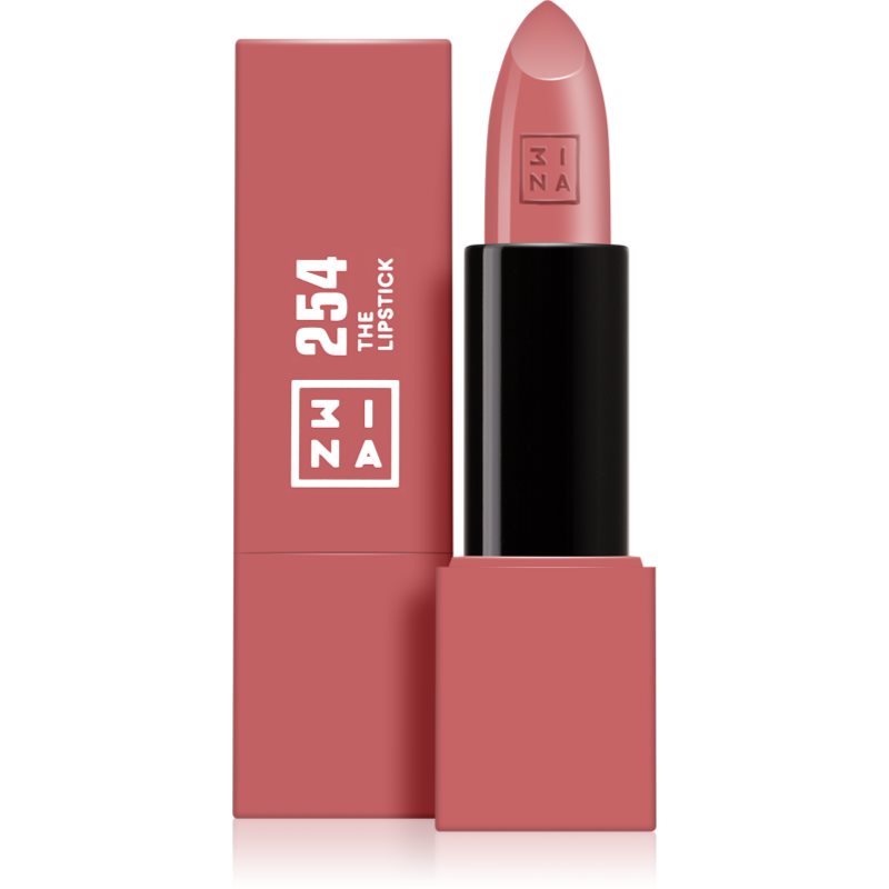 3ina 3INA Makeup - Vegan - Cruelty Free - The Lipstick 254 - długotrwała pomadka do ust - matowa - mocno pigmentowana pomadka do ust - matowana - ciemnoróżowa matowa