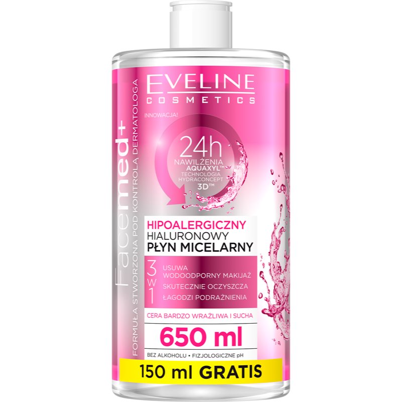 Eveline FACEMED HIALURONOWY PŁYN MICELARNY 3W1 650ml