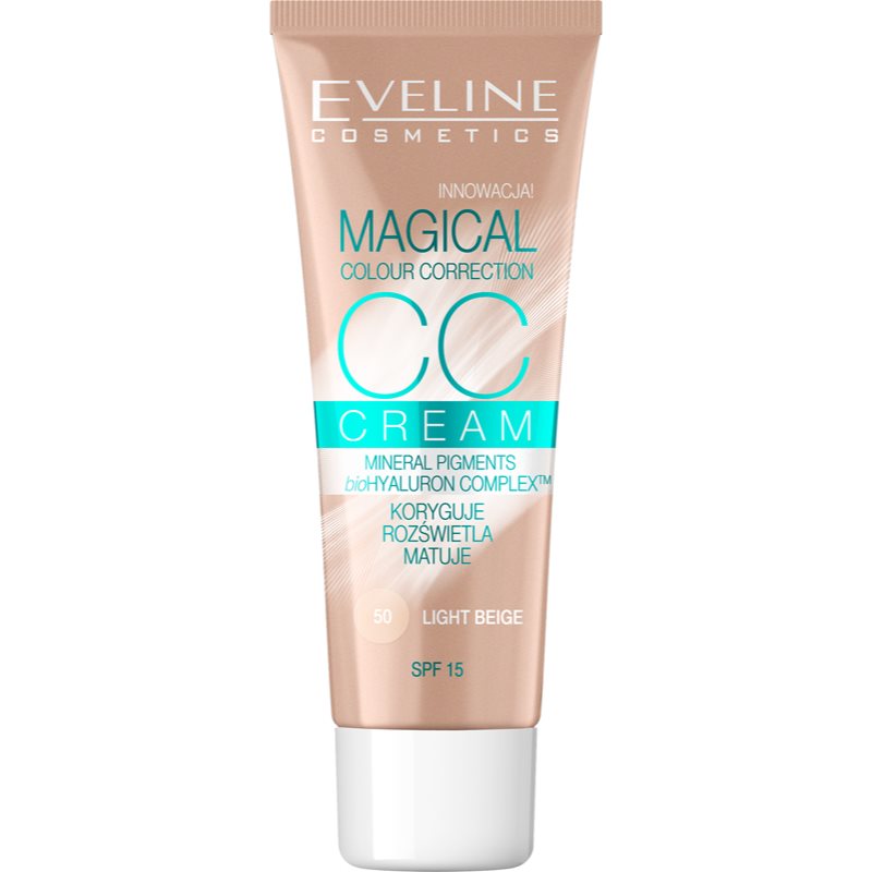 Eveline Fluid Magical CC Cream nr 50 Jasny Beż 30ml KOLOROWKA