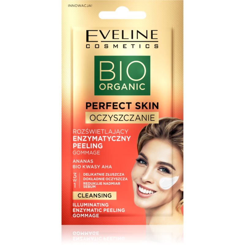 Eveline COSMETICS Perfect Skin Rozświetlający enzymatyczny peeling gommage, 8 ml
