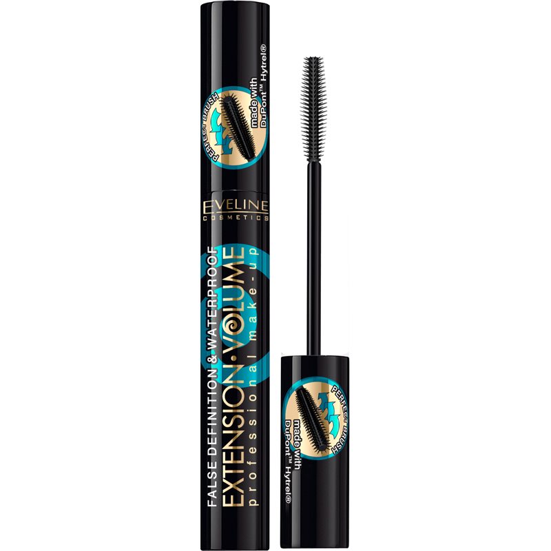Eveline Extension, wodoodporny tusz do rzęs, 10 ml
