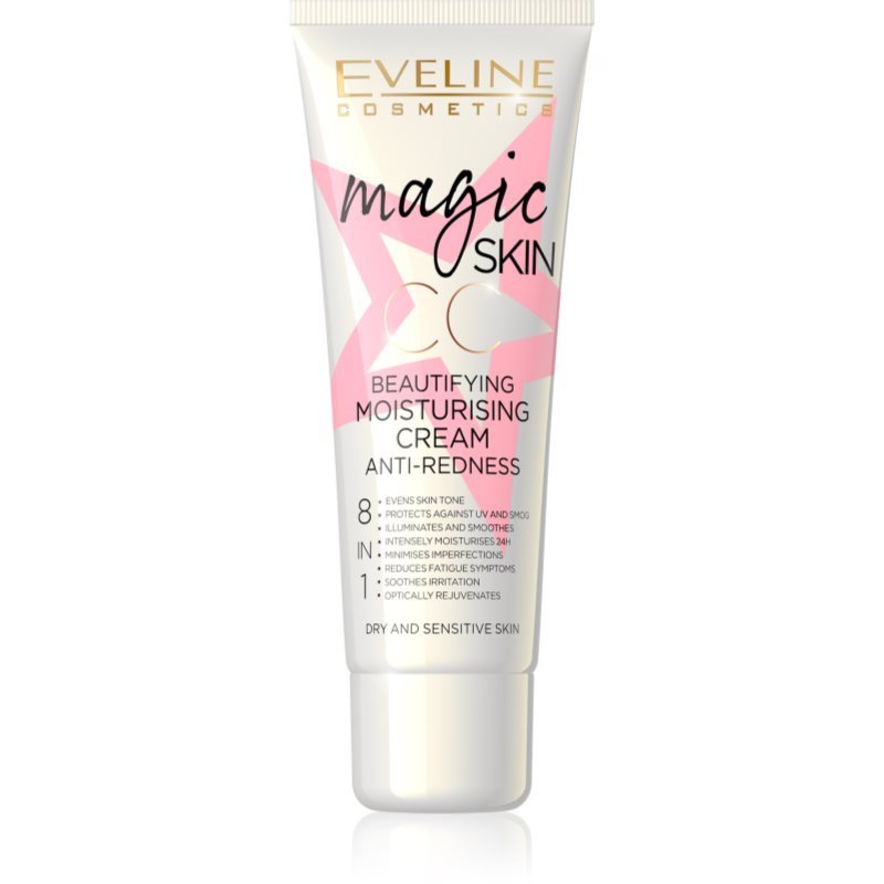 Eveline Cosmetics Magic Skin CC Nawilżający Krem CC 8w1 Maskujący Zaczerwienienia