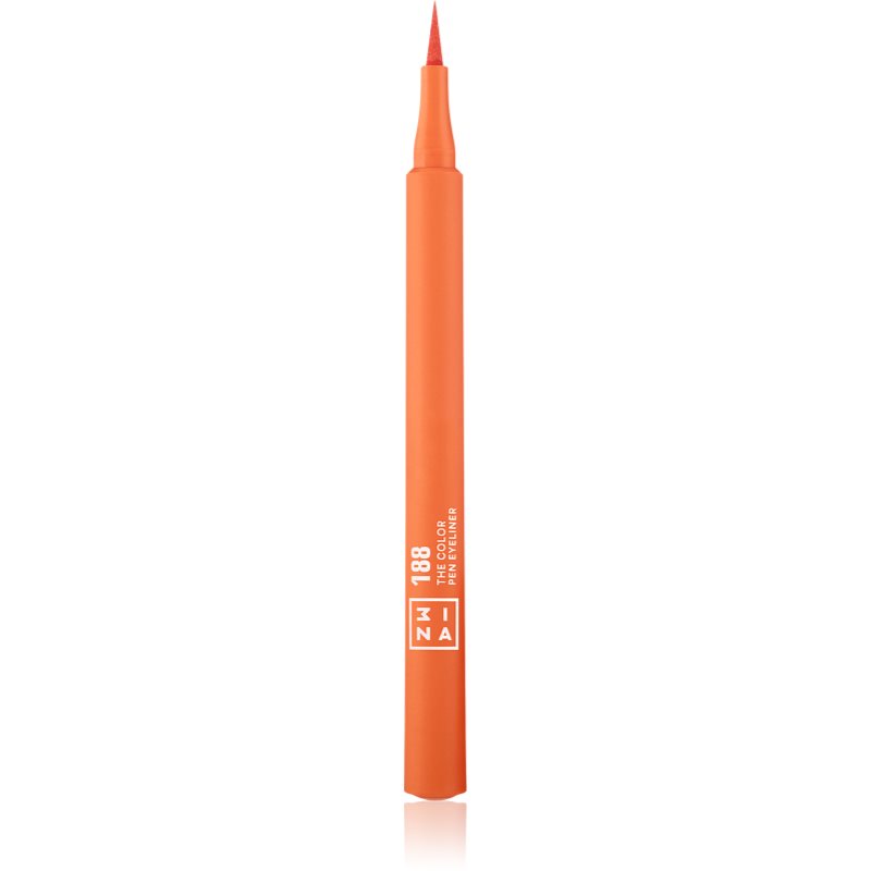 3INA Cosmetics 3INA Makeup-The Color Pen Eyeliner 188  pomarańczowy  płynny eyeliner  miękki i elastyczny, łatwy w obsłudze  8 kolorów  wegańska formuła nietestowana na zwierzętach  Made in Europe