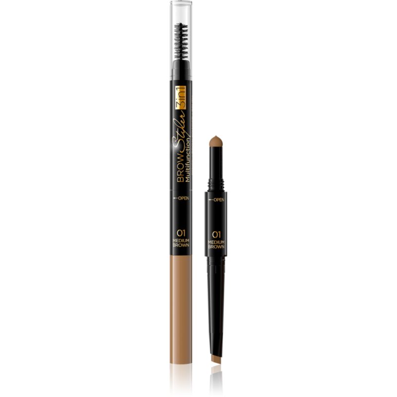 Eveline KOL Kredka do Brwi 3w1 nr 01 Dark Brown