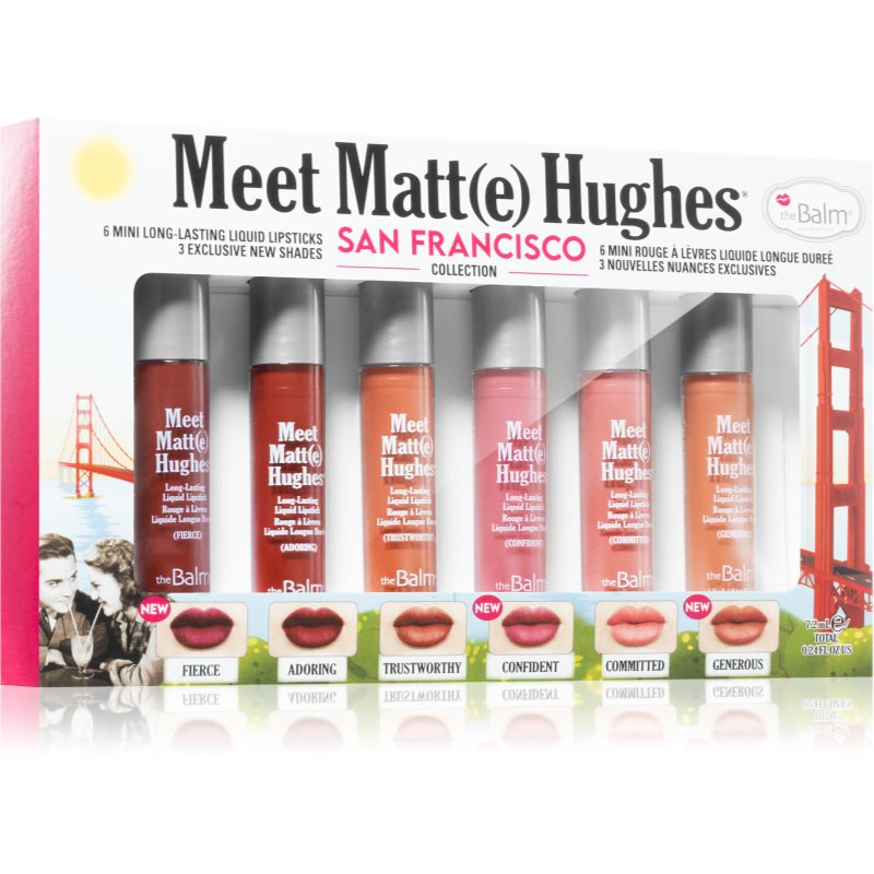 The Balm Meet Matt(e) Hughes zestaw mini pomadek w płynie San Francisco 6x1.2ml