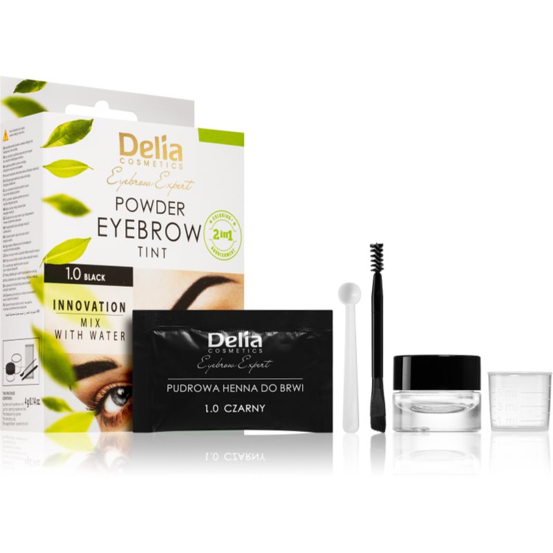 Delia Henna do brwi pudrowa 1.0 czarna saszetka 4g