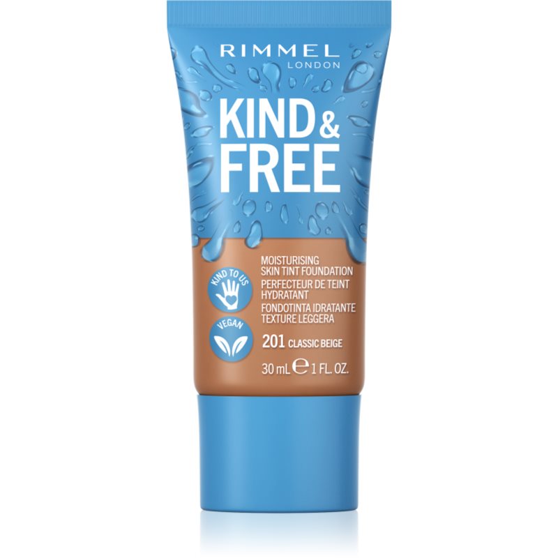 Rimmel London London Kind & Free Moisturising Skin Tint Foundation podkład 30 ml dla kobiet 201 Classic Beige