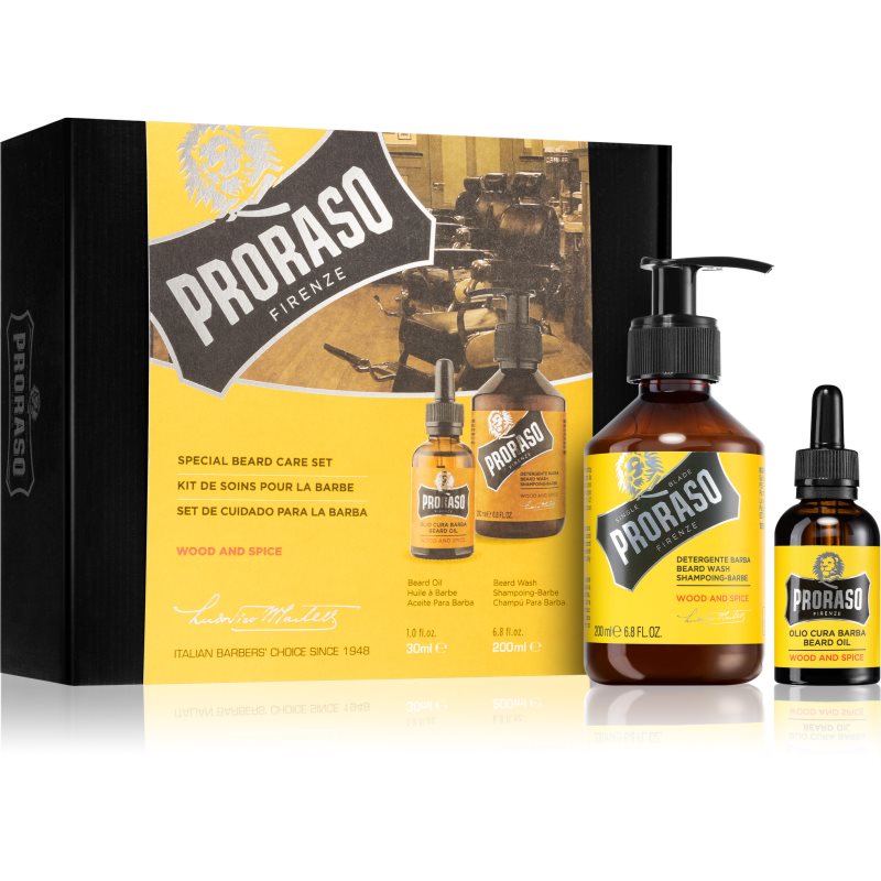 Proraso Proraso PRORASO Wood & Spice Special Beard Care Set Szampon do włosów 200ml zestaw upominkowy 124319