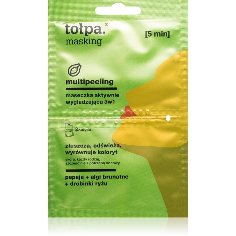 Tołpa masking multipeeling maseczka aktywnie wygładzająca 3w1 10 ml