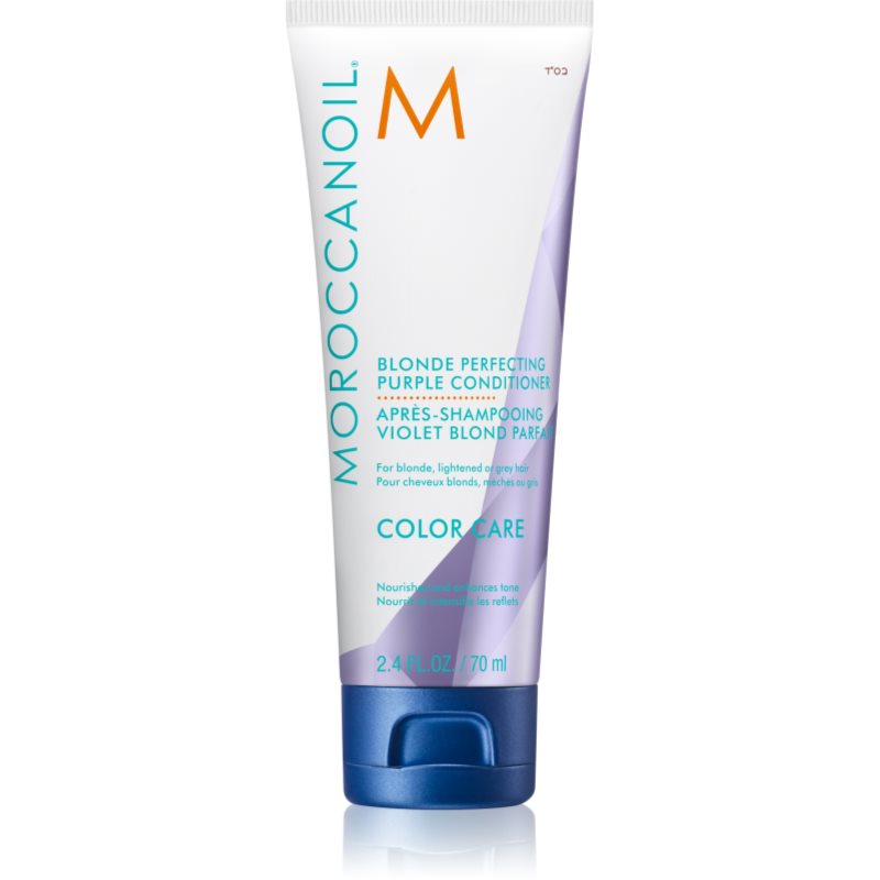 Moroccanoil Blonde Perfecting, fioletowa odżywka ochładzająca odcień, 70ml