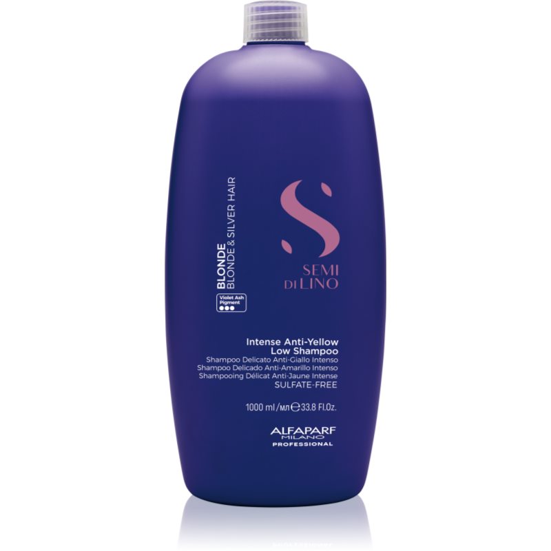 Alfaparf Semi Di Lino Blonde, szampon ochładzający odcień blond i siwy, 1000ml