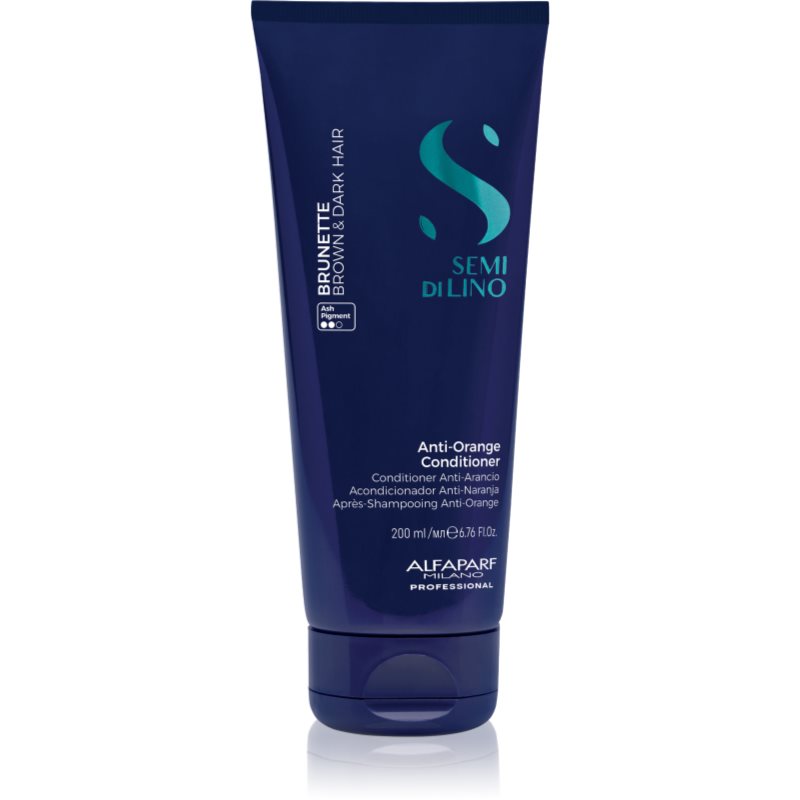 Alfaparf Semi Di Lino Brunette, odżywka redukująca pomarańczowe odcienie dla brunetek, 200ml