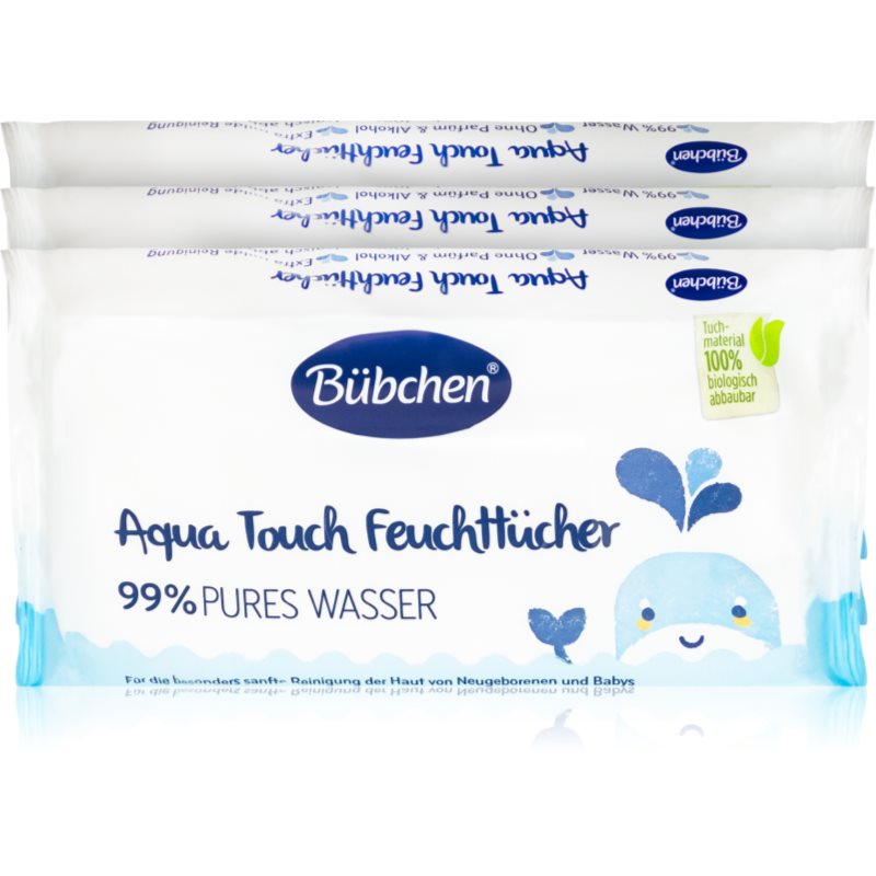 Bübchen Aqua Touch chusteczki nawilżane dla dzieci 3x48 szt.