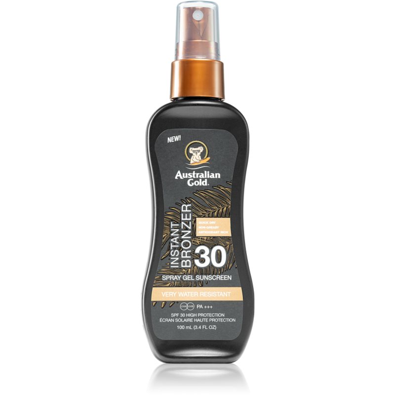 Australian Gold Spf 30 żel w sprayu + bronzer 100 ml