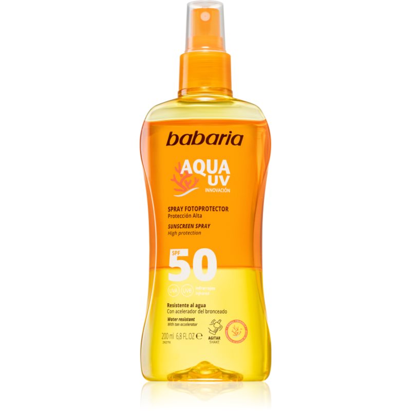 Babaria, Aqua Uv, Spray do opalania SPF50