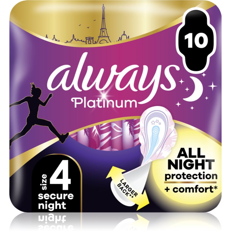 Always Podpaski Platinum Secure Night Duo 8 x 10