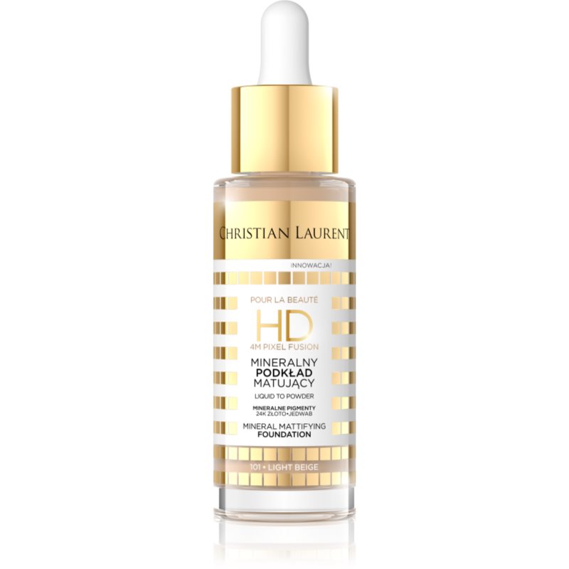 Christian Laurent Christian Laurent Makijaż twarzy Pour La Beaute Matujący mineralny podkład-serum nr 101 Light Beige 32.0 ml