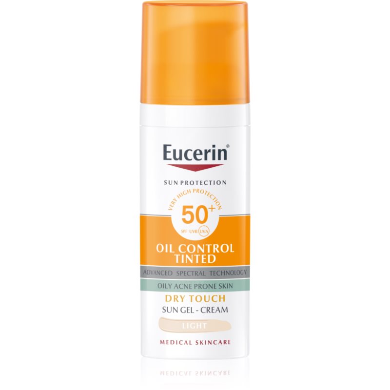 Eucerin Sun Oil Control Tinted Sun Gel-cream Spf 50+ - Ochronny, koloryzujący i matujący żel-krem do twarzy 50 ml