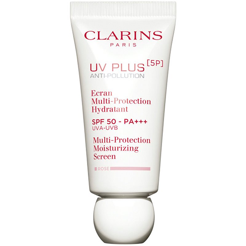 Clarins Uniwersalna emulsja ochronna SPF 50 UV Plus Anti Pollution Multi Protection Moisturizing Screen) 30 Cień Rose)