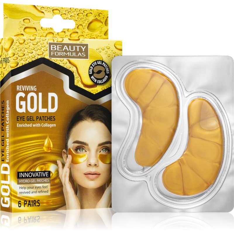 Beauty Formulas Złote żelowe płatki pod oczy