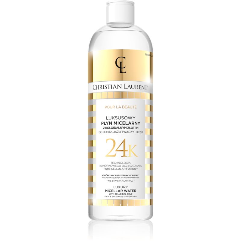 Christian Laurent Pour La Beauté, Luksusowy płyn micelarny z molekularnym złotem do demakijażu twarzy i oczu, 500ml