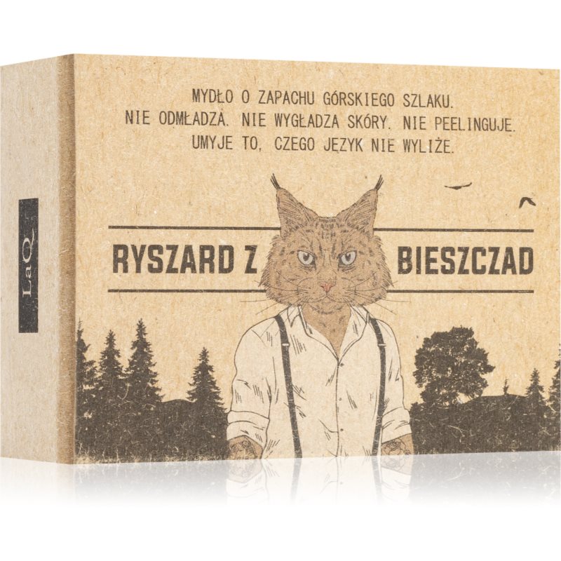 LaQ - Wegańskie mydło dla mężczyzn o dzikim zapachu - Ryszard z Bieszczad - 85 g