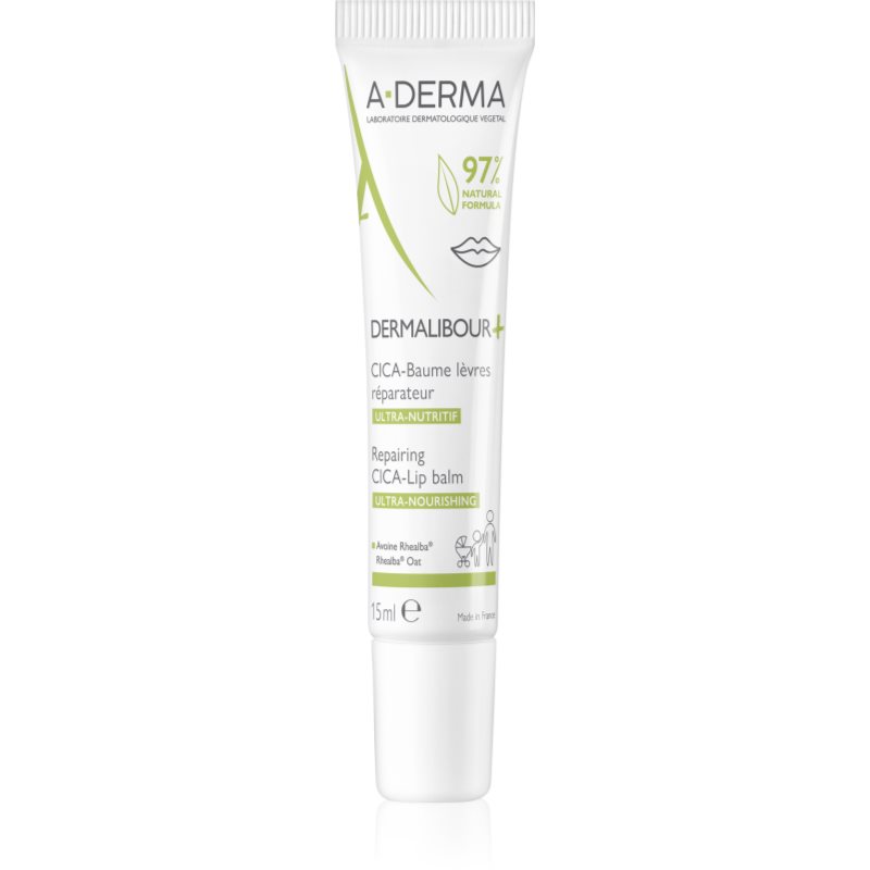 Higieniczna szminka A-Derma Dermalibour Lip Balm 15 ml (3282770143683)