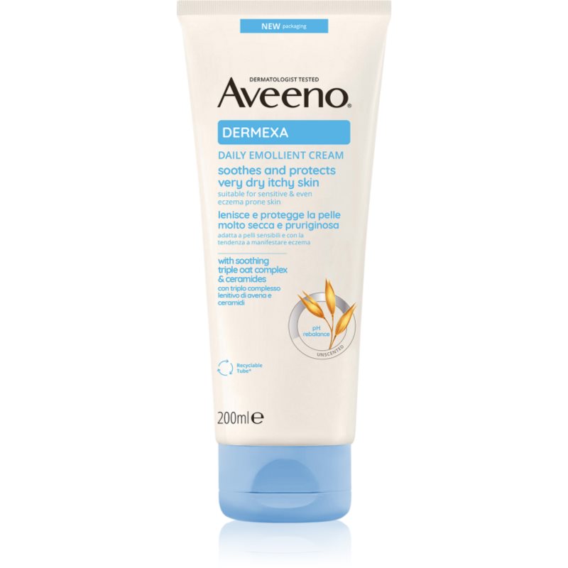 Aveeno Dermexa Daily Emollient Cream krem zmiękczający do skóry suchej i podrażnionej 200 ml