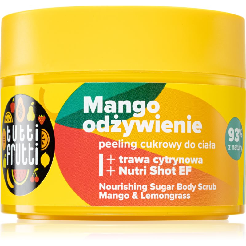 Farmona Tutti Frutti Peeling cukrowy do ciała Mango Odżywienie Mango&Trawa Cytrynowa 300g