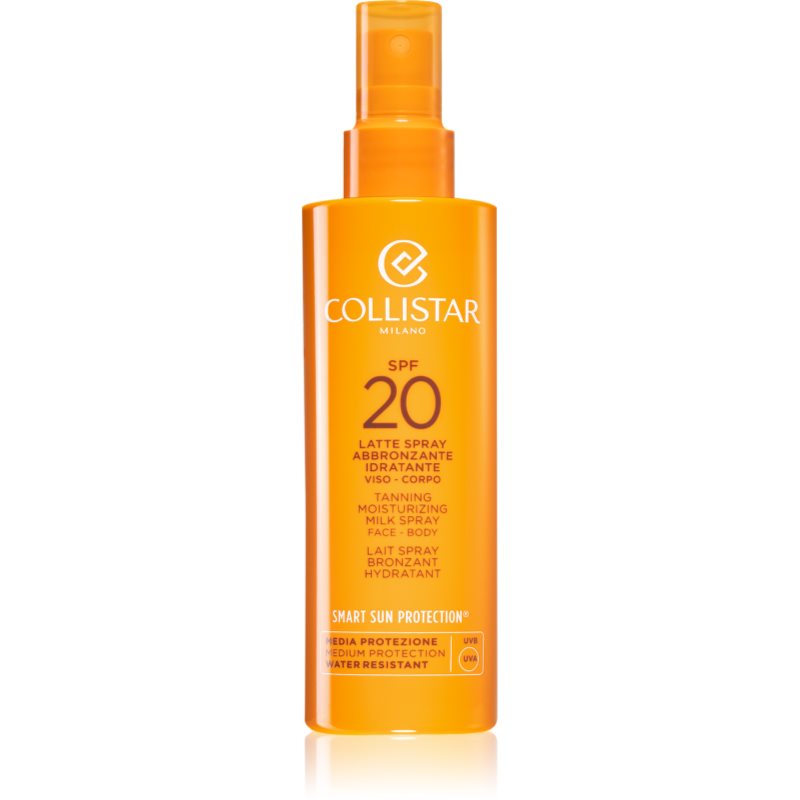Collistar Smart Sun Protection Tanning Moisturizing Milk Spray SPF20 preparat do opalania ciała 200 ml unisex