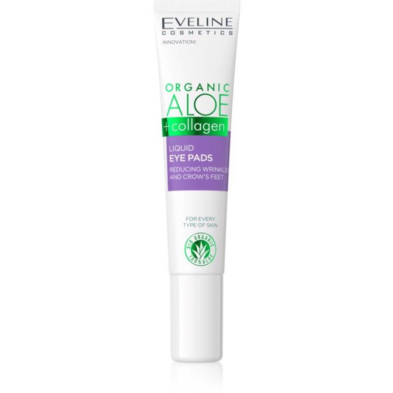 Eveline Organic Aloe + Collagen Płynne Płatki pod oczy redukujące zmarszczki i 