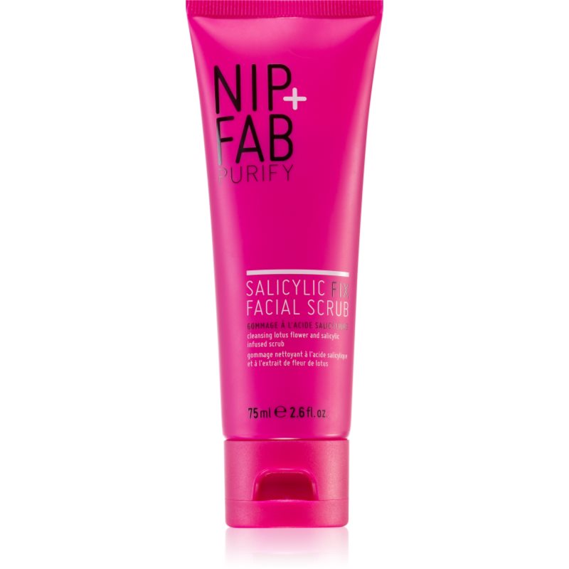 Nip + Fab Nip+Fab Salicylic Acid Fix | Peeling do Twarzy z Kwasem Salicylowym | Witamina E | Skała Wulkaniczna | Peeling Złuszczający do Oczyszczenia Twarzy | Oczyszczone Pory | Kontrola Sebum | 75 ml