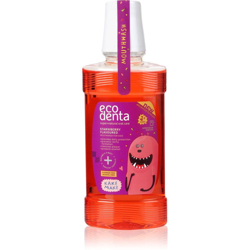 Ecodenta Ecodenta Super+Natural Oral Care Strawberry płyn do płukania ust 250 ml dla dzieci