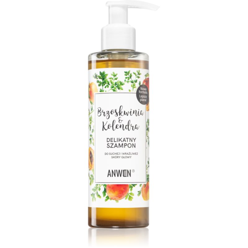 Anwen Anwen Szampon Brzoskwinia i Kolendra do suchej wrażliwej skóry głowy 200ml