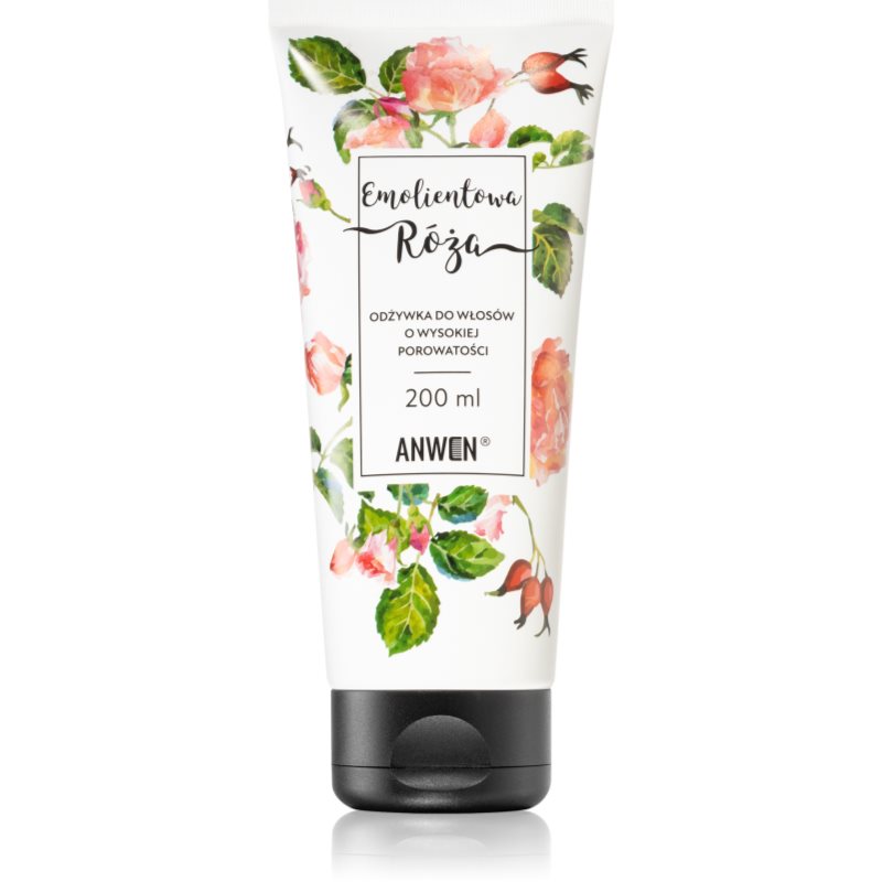 ANWEN Emolientowa Róża, Odżywka do Włosów o Wysokiej Porowatości, Anwen, 200ml
