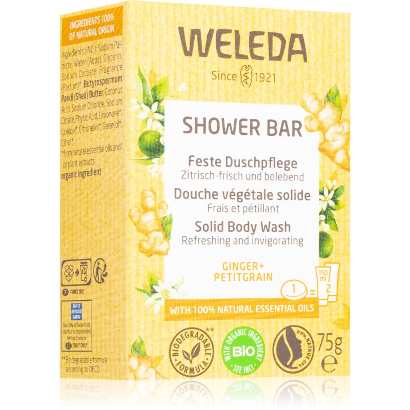 Weleda Shower Bar Ginger + Petitgrain mydło w kostce 75 g