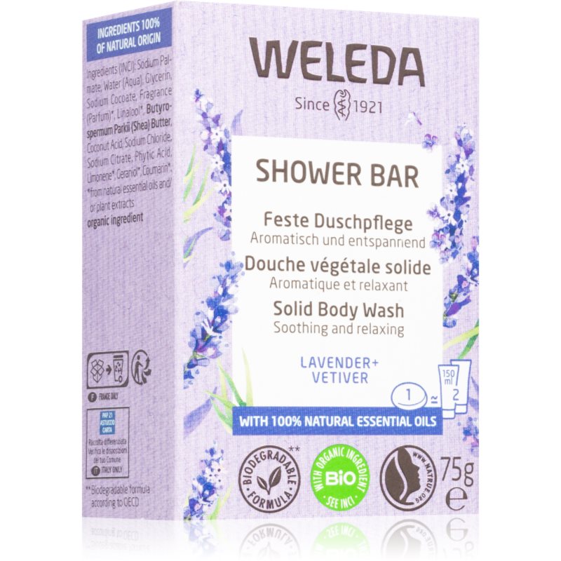 Weleda Shower Bar Lavender + Vetiver mydło w kostce 75 g