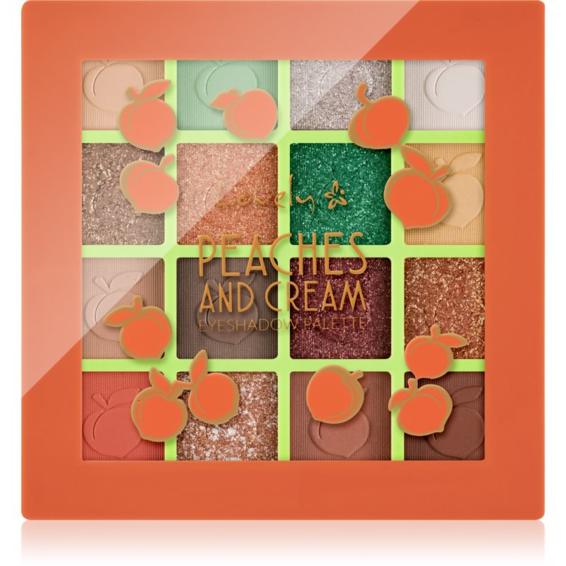Lovely Peaches and Cream Eyeshadow Palette paleta 16 cieni do powiek 13g