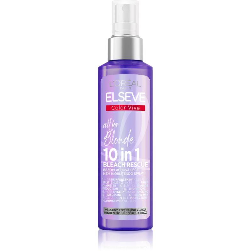 L'Oréal Paris Elseve Color Vive All For Blonde 10in1 Purple pielęgnacja bez spłukiwania 150 ml dla kobiet