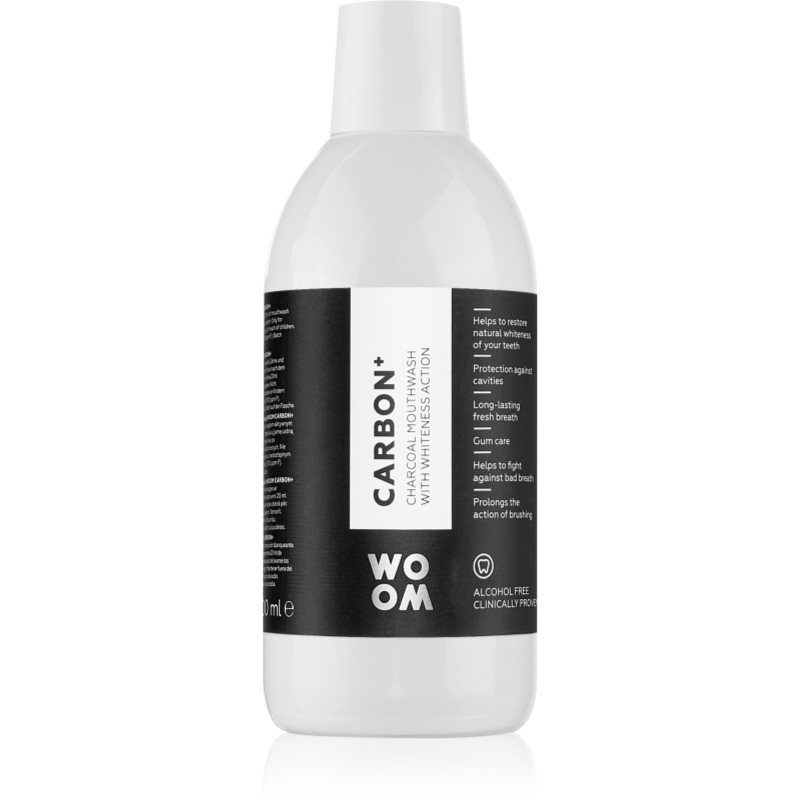 WOOM WOOM CARBON + 500ml - płyn wybielający zęby z aktywnym węglem