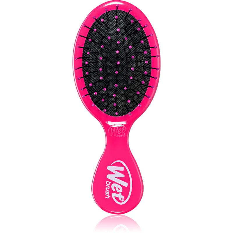 Wet Brush Mini Detangler pink poręczna mała szczotka do rozczesywania włosów czarna