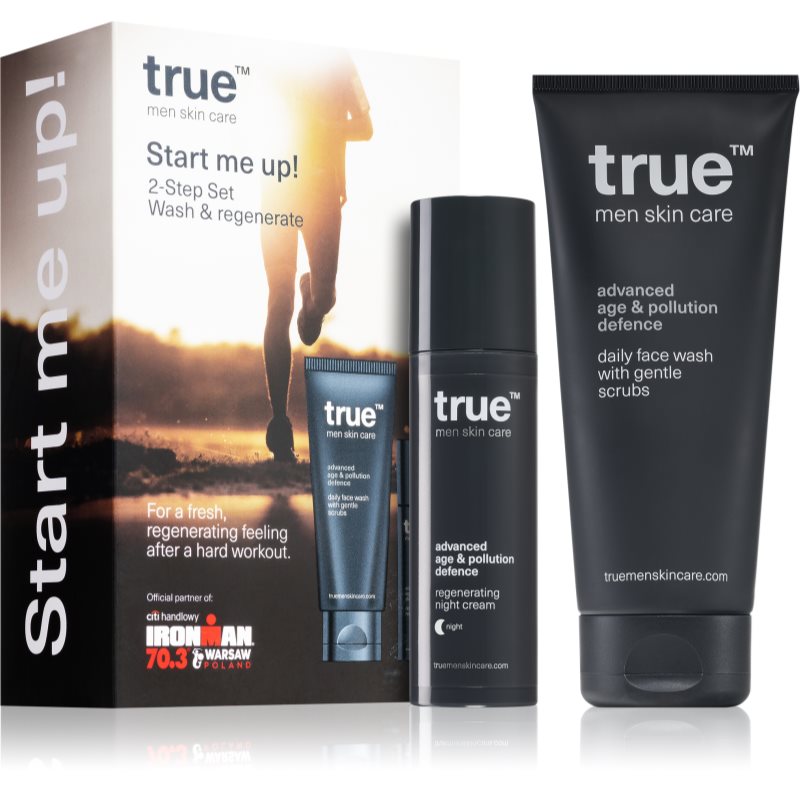 TRUE MEN SKIN CARE Start me UP! regenerating night cream + daily face wash