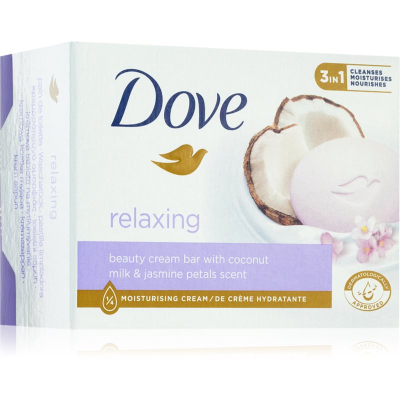Dove, Unilever, Relaksujące mydło w kostce 3in1 Coconut Milk & Jasmine, 90 g
