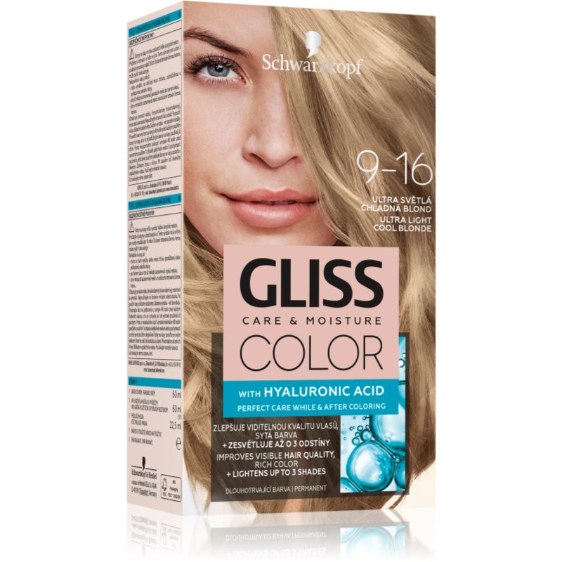 Schwarzkopf Gliss Color Care & Moisture Farba do włosów 9-16 ultra jasny chłodny blond 1op