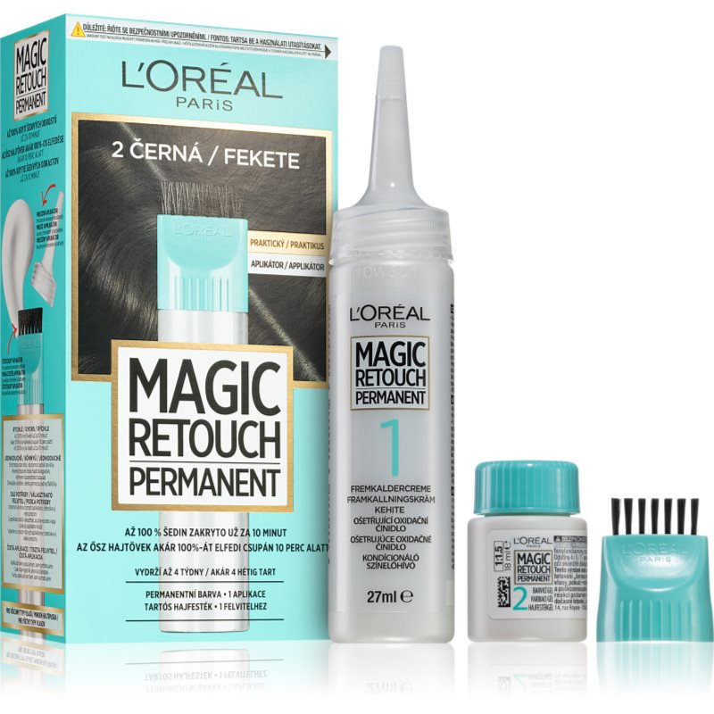 L'Oréal Paris Magic Retouch Permanent farba do włosów 18 ml dla kobiet 2 Black